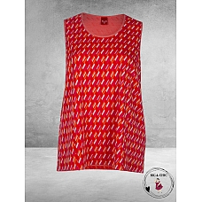 ONLY-M Top Lettera Multi Rosso